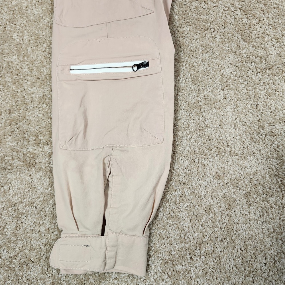 8&9 MFG Combat Nylon Joggers Rose Cargo Pants Zip Pockets Flawed - Picture 6 of 11
